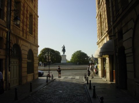 View from Place Dauphine onto Pont Neuf