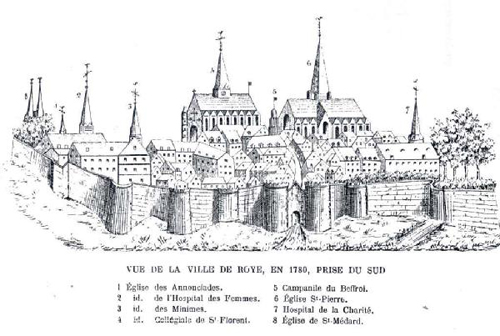 1780 town plan of Roye