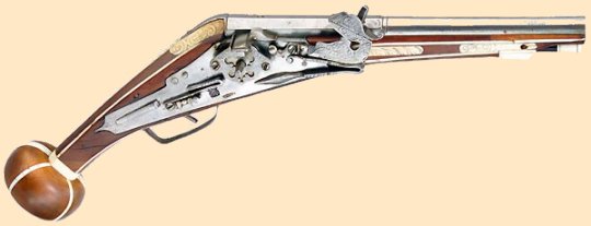 German wheel-lock, c.1580; Wikimedia commons